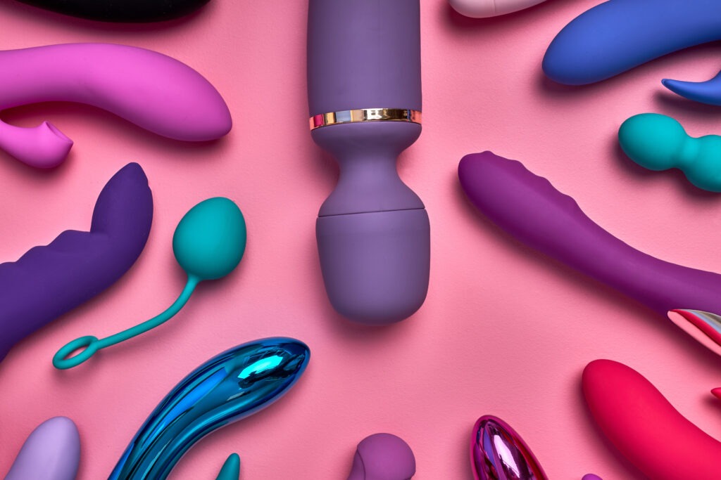 vibrators sex toys on a pink background sheerflirt.com