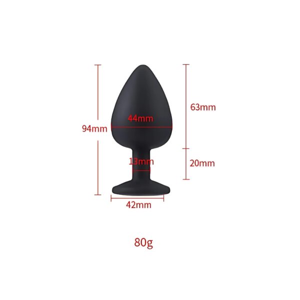 black-silicone-large Toosh Black Silicone Butt Plug Large