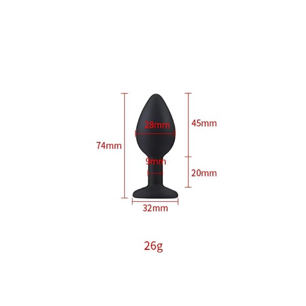black-silicone-small Toosh Black Silicone Butt Plug Small