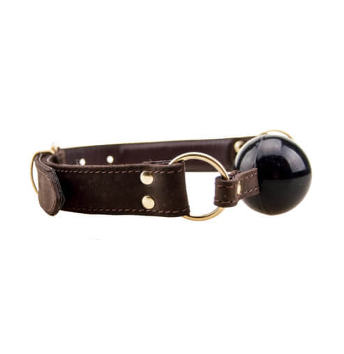 n10099-bound-solid-ball-gag-3_1 BOUND Nubuck Leather Solid Ball Gag