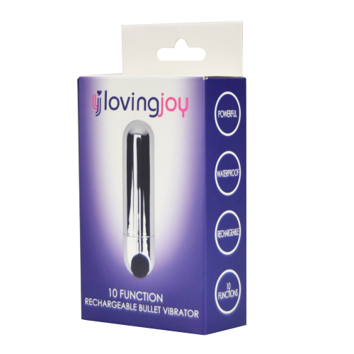 n11765-loving-joy-10-function-rechargeable-bullet-vibrator-silver-pkg-1 Loving Joy 10 Function Rechargeable Bullet Vibrator Silver