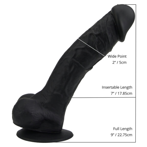 n12035-loving-joy-9-inch-realistic-silicone-dildo-with-suction-cup-and-balls-black-size Loving Joy 9 Inch Realistic Silicone Dildo with Suction Cup and Balls Black