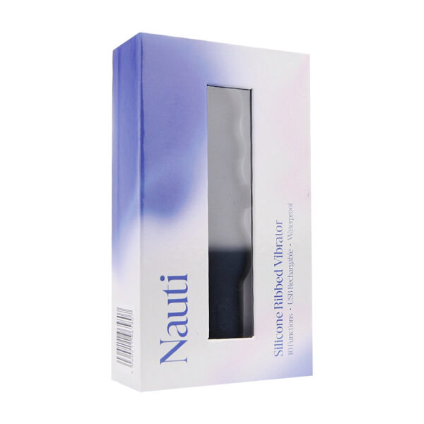 n12253-nauti-silicone-ribbed-vibrator-pkg-2 Nauti Silicone Ribbed Vibrator