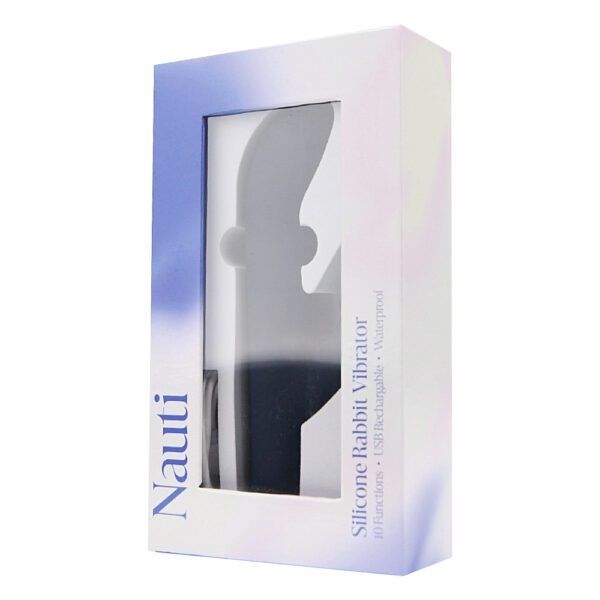 n12255-nauti-silicone-rabbit-vibrator-pkg-1 Nauti Silicone Rabbit Vibrator