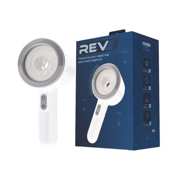 REV Thrusting and Vibrating Open Ended Male Masturbator