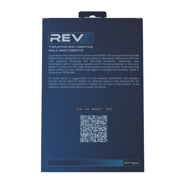 REV Thrusting and Vibrating Open Ended Male Masturbator
