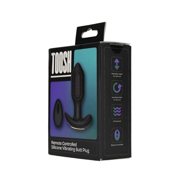 n12803-toosh-remote-controlled-silcione-vibrating-butt-plug-pkg-1 Toosh Remote Controlled Silicone Vibrating Butt Plug