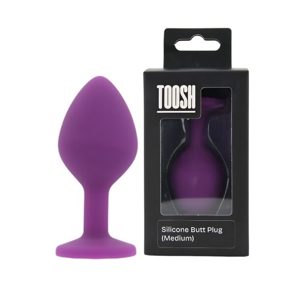 n12809-toosh-purple-silicone-butt-plug-medium-pkg-duo Toosh Purple Silicone Butt Plug Medium