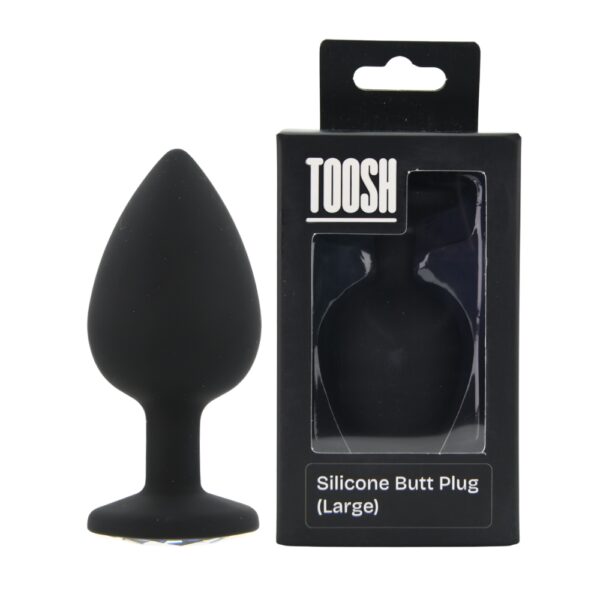n12813-toosh-black-silicone-butt-plug-large-pkg-duo Toosh Black Silicone Butt Plug Large