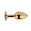 Toosh Gold Metal Butt Plug Small Clear Stone