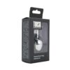 Toosh Silver Metal Butt Plug Medium Red Stone