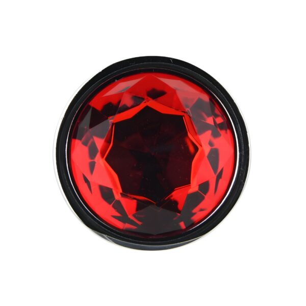 n12822-toosh-silver-metal-butt-plug-large-red-stone-stone Toosh Silver Metal Butt Plug Large Red Stone