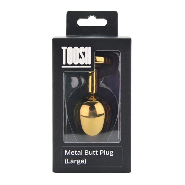 n12831-toosh-gold-metal-butt-plug-large-pink-pkg Toosh Gold Metal Butt Plug Large Pink Stone