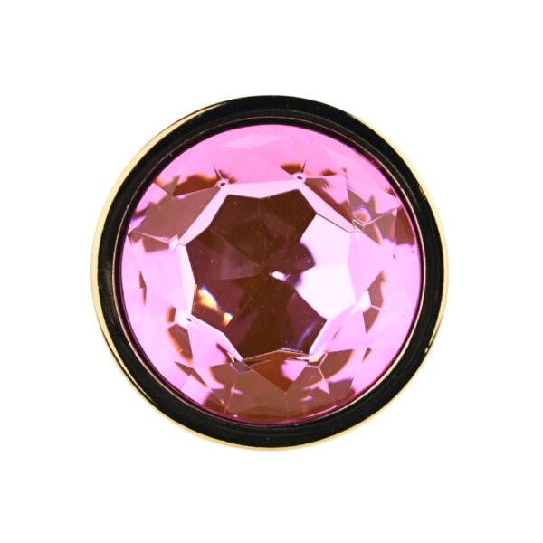 n12831-toosh-gold-metal-butt-plug-large-pink-stone-stone Toosh Gold Metal Butt Plug Large Pink Stone