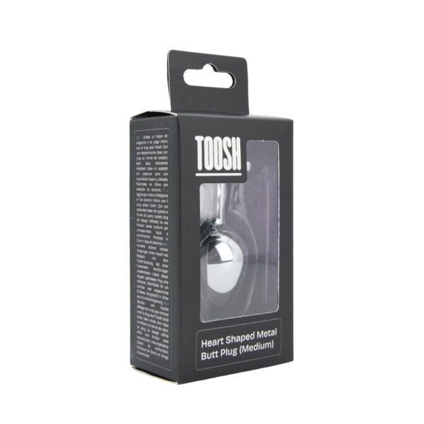 Toosh Heart Shaped Silver with Red Stone Medium