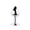 Toosh Metal Butt Plug Silver Set of 3 Clear Stone