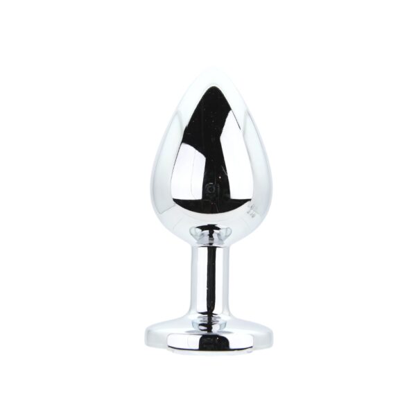 Toosh Metal Butt Plug Silver Set of 3 Clear Stone
