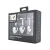 Toosh Metal Butt Plug Silver Set of 3 Clear Stone