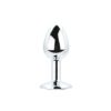 Toosh Metal Butt Plug Silver Set of 3 Clear Stone