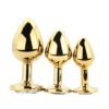 n12839-toosh-metal-butt-plug-gold-set-of-3-clear-stone Toosh Metal Butt Plug Gold Set of 3 Clear Stone