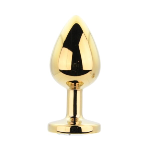 n12839-toosh-metal-butt-plug-gold-set-of-3-clear-stone-med Toosh Metal Butt Plug Gold Set of 3 Clear Stone