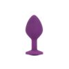 Toosh Silicone Butt Plug Purple Set of 3 Clear Stone