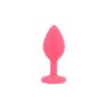 Toosh Silicone Butt Plug Pink Set of 3 Clear Stone