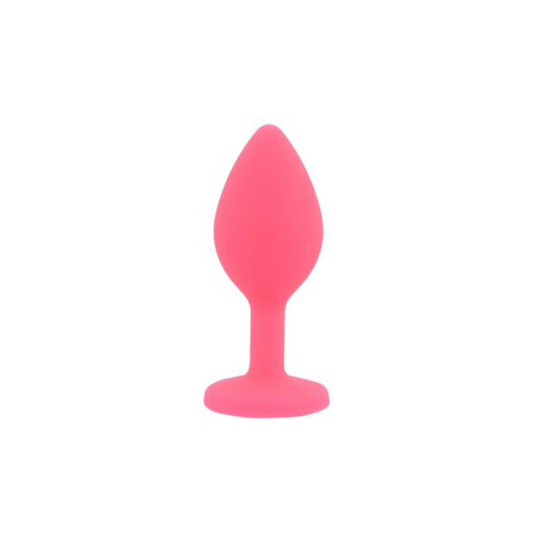 Toosh Silicone Butt Plug Pink Set of 3 Clear Stone