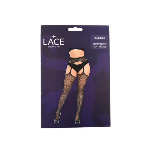 Lace by LJ Plus Size Suspender Pantyhose
