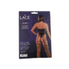n12918-lace-by-lj-floral-lace-and-net-halter-suspender-bodystocking-black-pkg-bk Lace by LJ Floral Lace & Net Halter Suspender Bodystocking Black