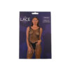 Lace by LJ Rhinestone Crotchless Bodystocking Black