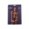 Lace by LJ Cut Out Lace Suspender Bodystocking Black