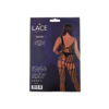Lace by LJ Crochet Bodystocking with Lace Up Back Black