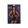 Lace by LJ Halter Neck Dress with Faux Lace Up Front Black