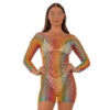 n12937-lace-by-lj-long-sleeved-mini-dress-1 Lace by LJ Rainbow Long Sleeved Mini Dress