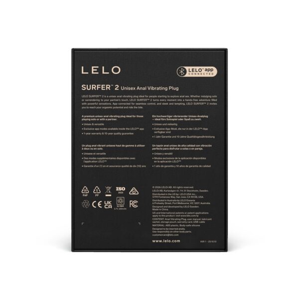 n13045-lelo-surfer2-unisex-anal-vibrating-plug-black-5-5 LELO Surfer 2 Unisex Anal Vibrating Plug Cyber Purple
