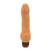 Loving Joy Bully Boy Realistic Vibrator in Flesh, full length product shot on a white background