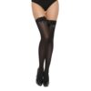 ns8100-lace-by-lj-thigh-high-stockings-with-bow-black-1 Lace by LJ Thigh High Stockings with Bow