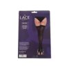 ns8100-lace-by-lj-thigh-high-stockings-with-bow-black-pkg-bk Lace by LJ Thigh High Stockings with Bow