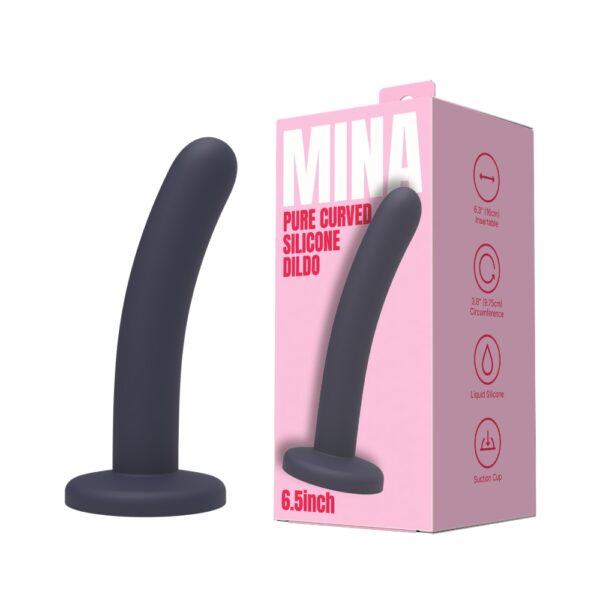 n12703-mina-pure-curved-silicone-dildo-6-5-inch Mina Pure Curved Silicone Dildo 6.5 Inch