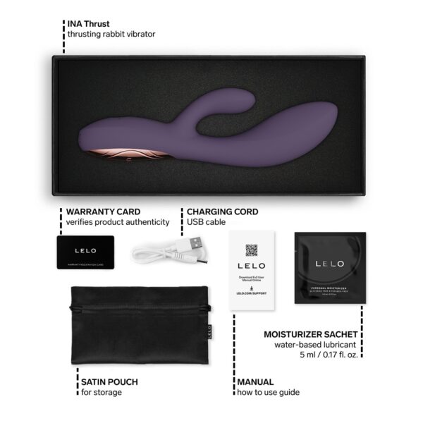 n13092-lelo-ina-thrust-rabbit-vibrating-purple-twilight-3 LELO Ina Thrust Thrusting Rabbit Vibrator Purple Twilight