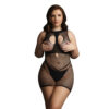 Le Desir Duo Net Open Cup Mini Dress UK 14 to 20