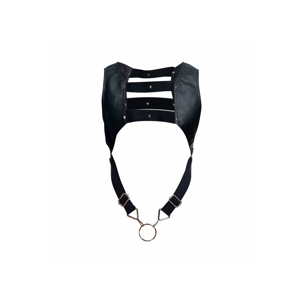 Male Basics Dngeon Crop Top Cockring Harness - Image 3