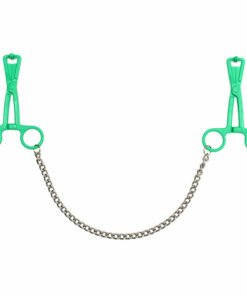 Green Scissor Nipple Clamps With Metal Chain