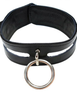 Rouge Garments Leather Fashion Bondage Collar Black